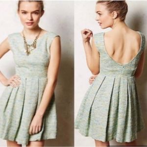 Anthroplogie Paper Crown metallic tweed dress